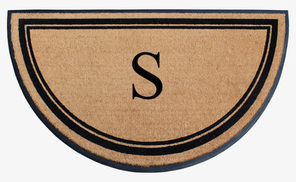 A1HC Natural Coir & Rubber Hand Flocked Large Monogrammed Door Mat 36" X 72"  Thick Durable Doormats