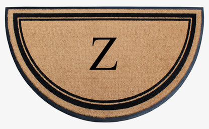 A1HC Natural Coir & Rubber Hand Flocked Large Monogrammed Door Mat 36" X 72"  Thick Durable Doormats