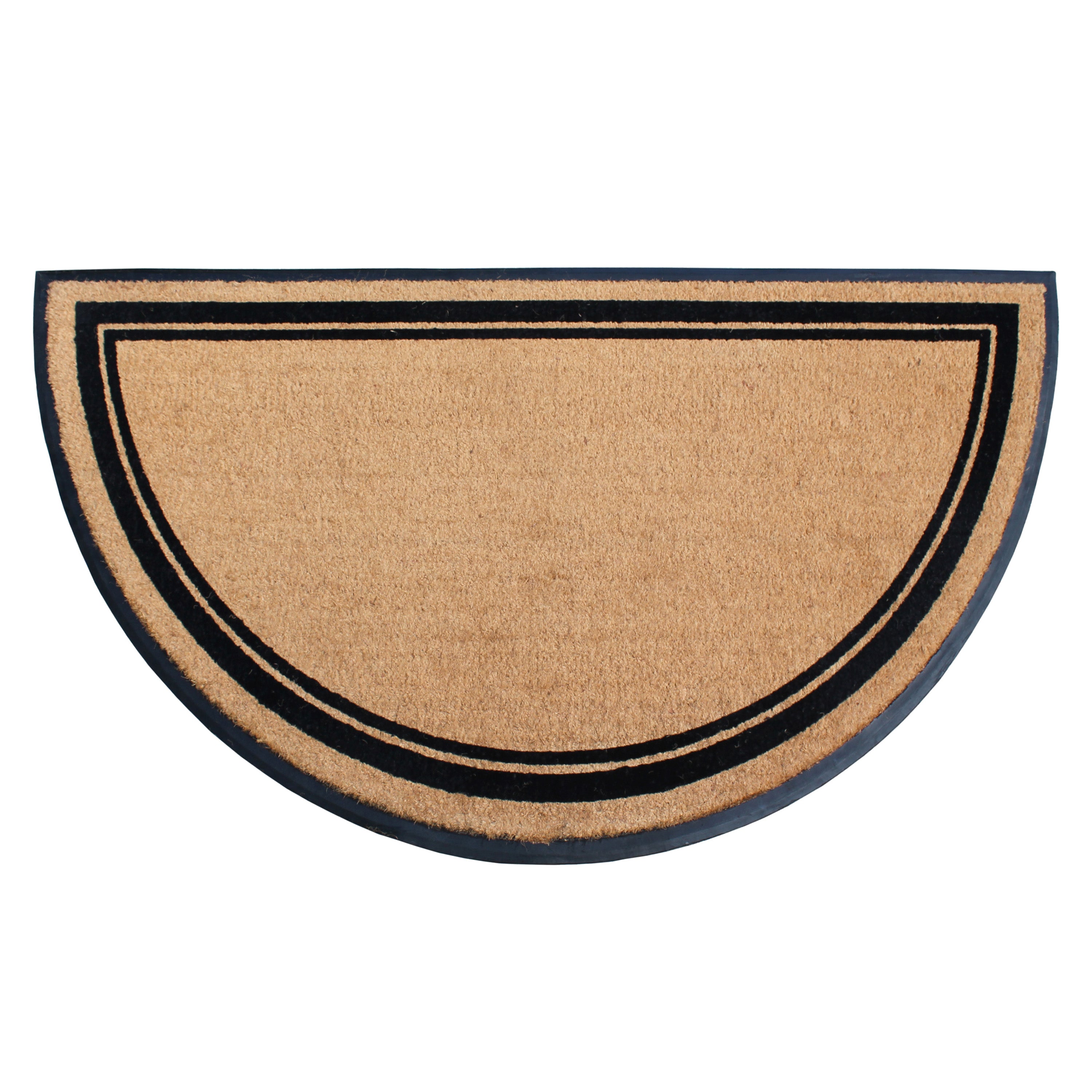 half round coir door mat outdoor entryway
