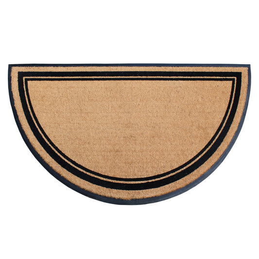 half round coir door mat outdoor entryway