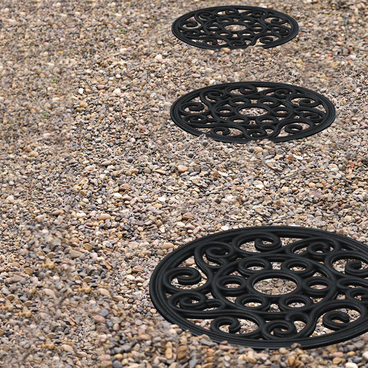 outdoor stepping stones textured rubber walkway