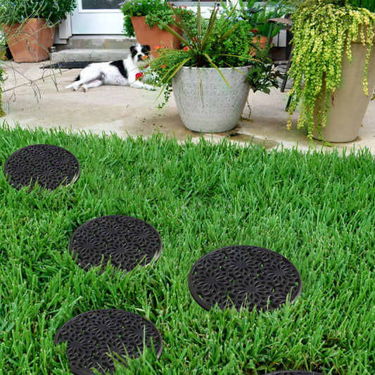 patio stepping stones rubber outdoor use set of 3