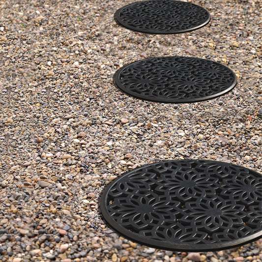 garden path stones textured surface drainage design