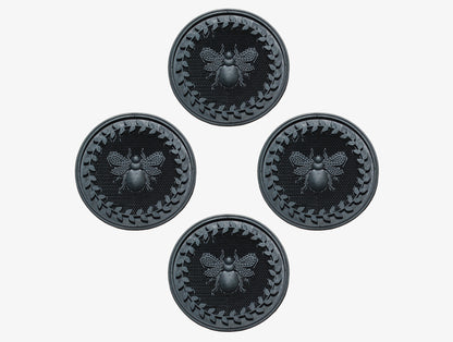 A1HC Multi Functional Garden Stepping Stone Mat, Natural Rubber Hand Finished 12"x12" Set of 4