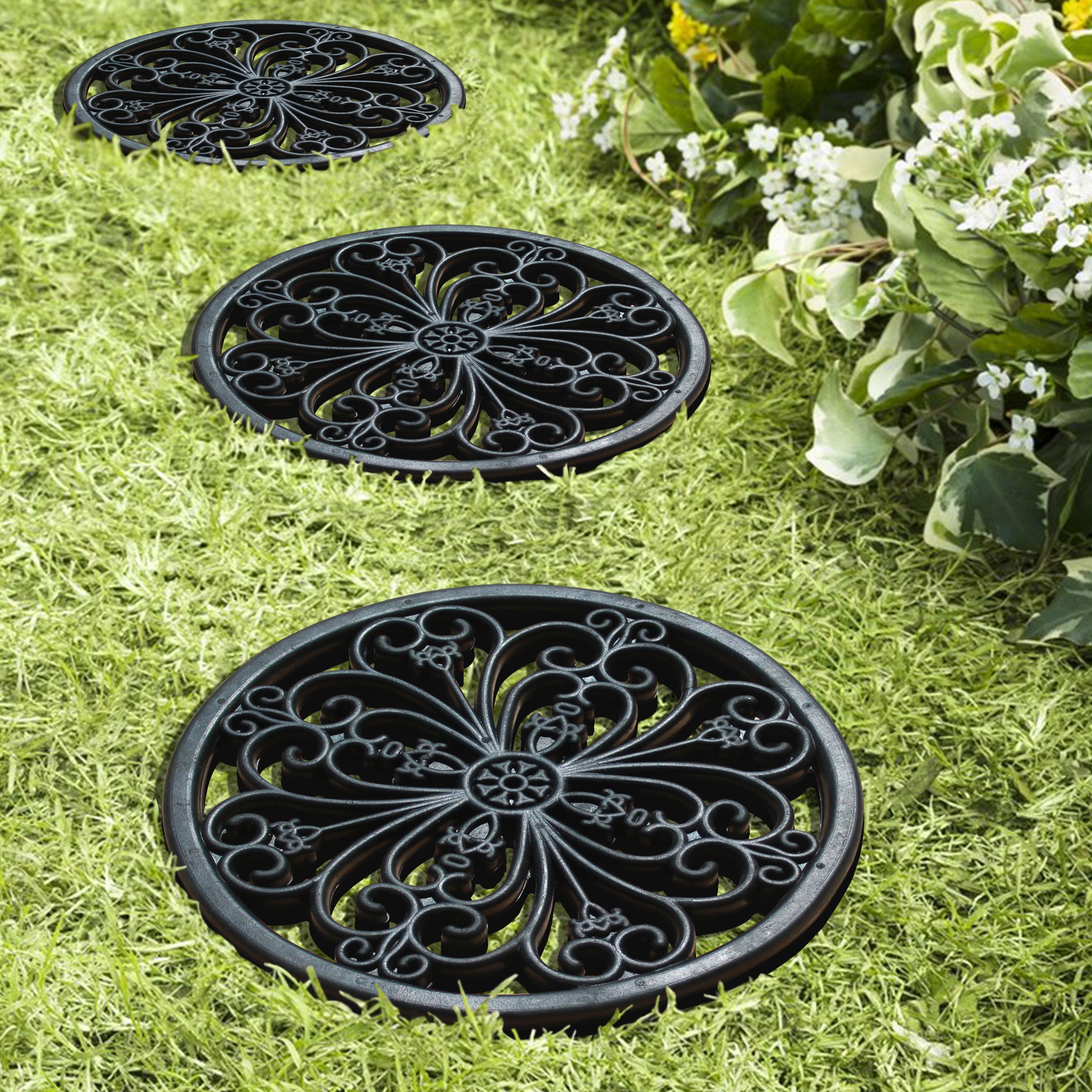 patio stepping stones rubber durable outdoor use