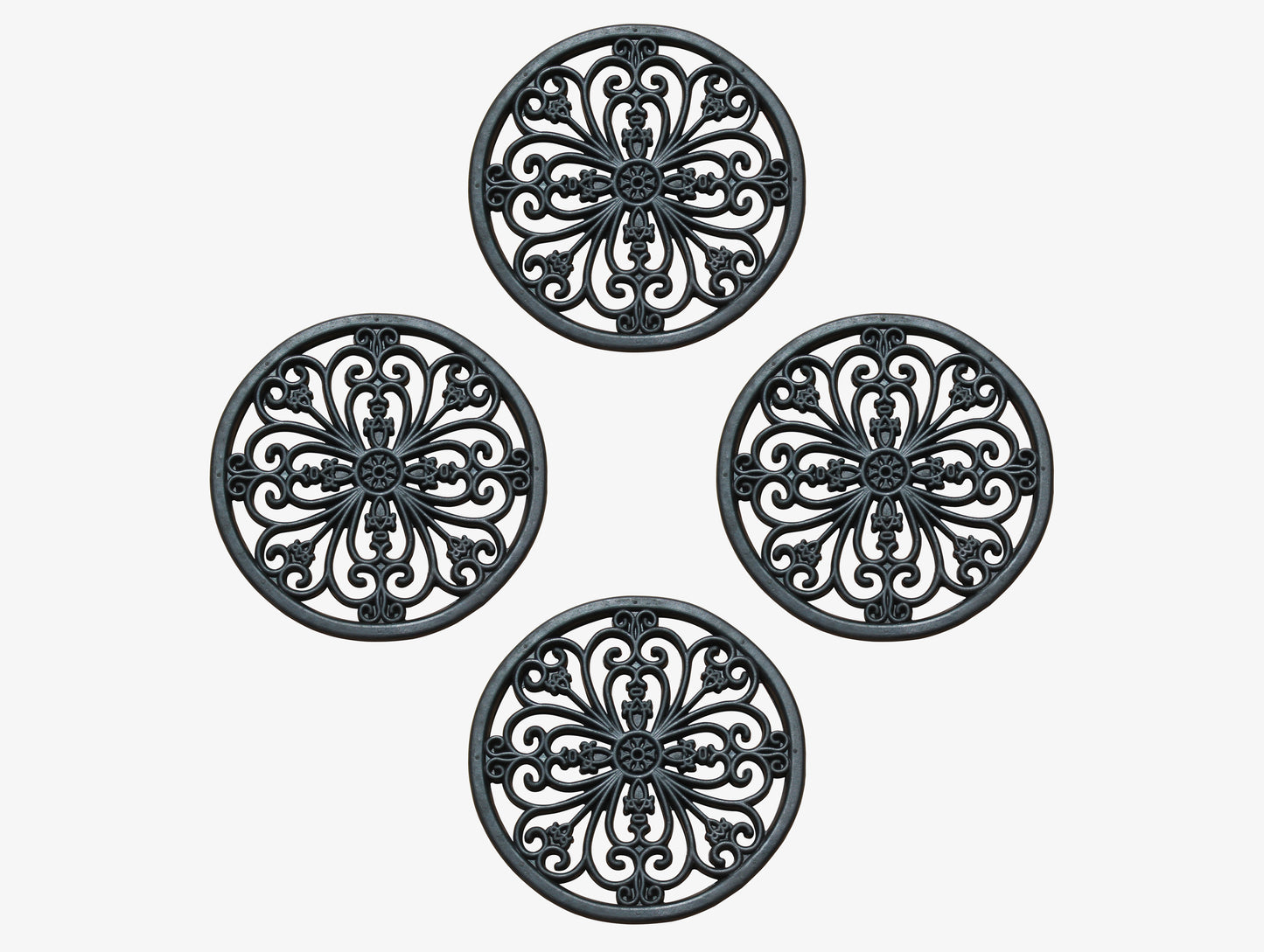 A1HC Multi Functional Garden Stepping Stone Mat, Natural Rubber Hand Finished 12"x12" Set of 4