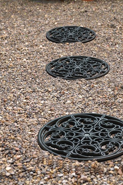A1HC Multi Functional Garden Stepping Stone Mat, Natural Rubber Hand Finished 12"x12" Set of 4