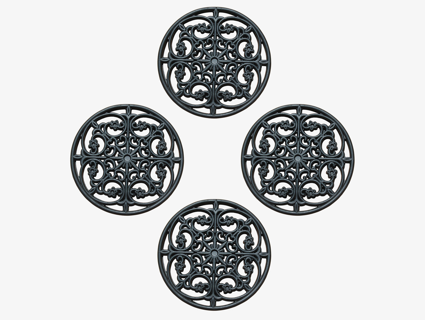 A1HC Multi Functional Garden Stepping Stone Mat, Natural Rubber Hand Finished 12"x12" Set of 4