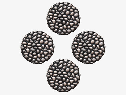 A1HC Multi Functional Garden Stepping Stone Mat, Natural Rubber Hand Finished 12"x12" Set of 4