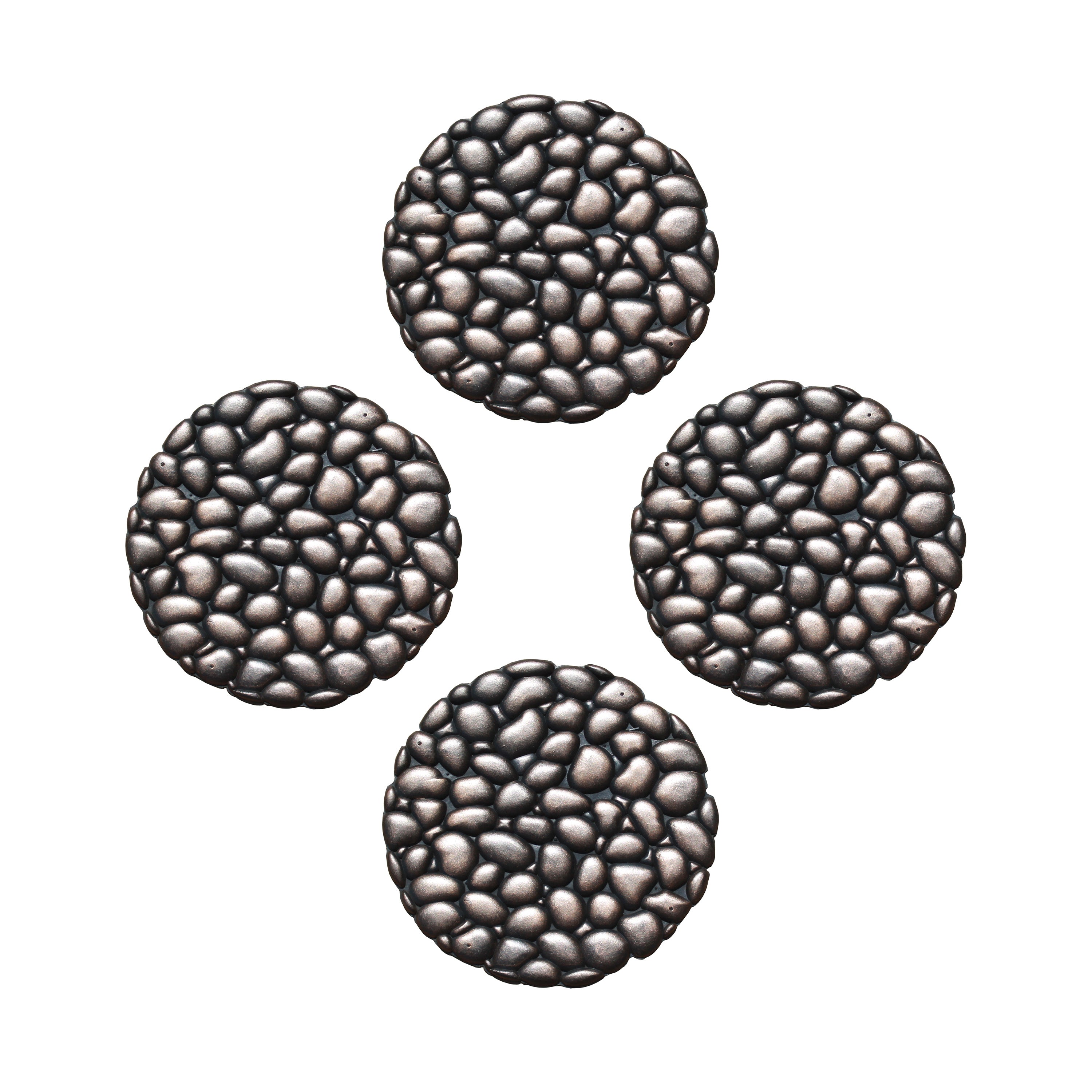 Rubber garden stepping stones with pebble texture design