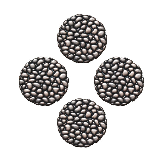 Rubber garden stepping stones with pebble texture design