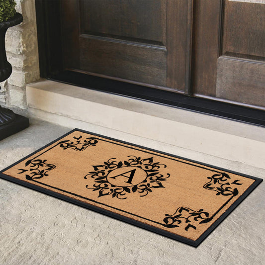 custom rubber coir doormat for front door entrance