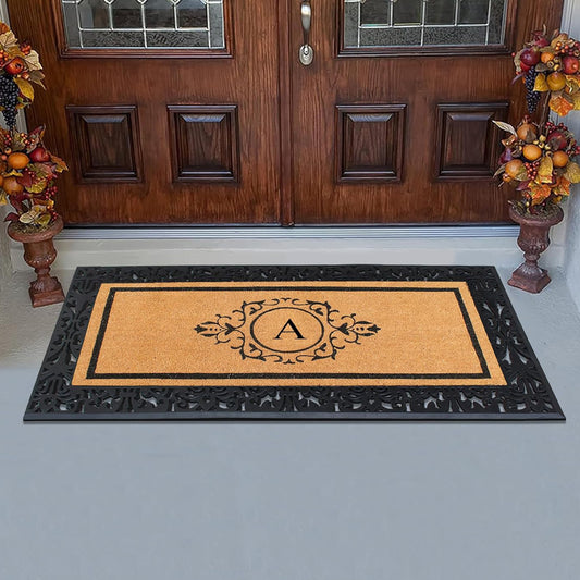 Personalized welcome mat for outdoor entryway
