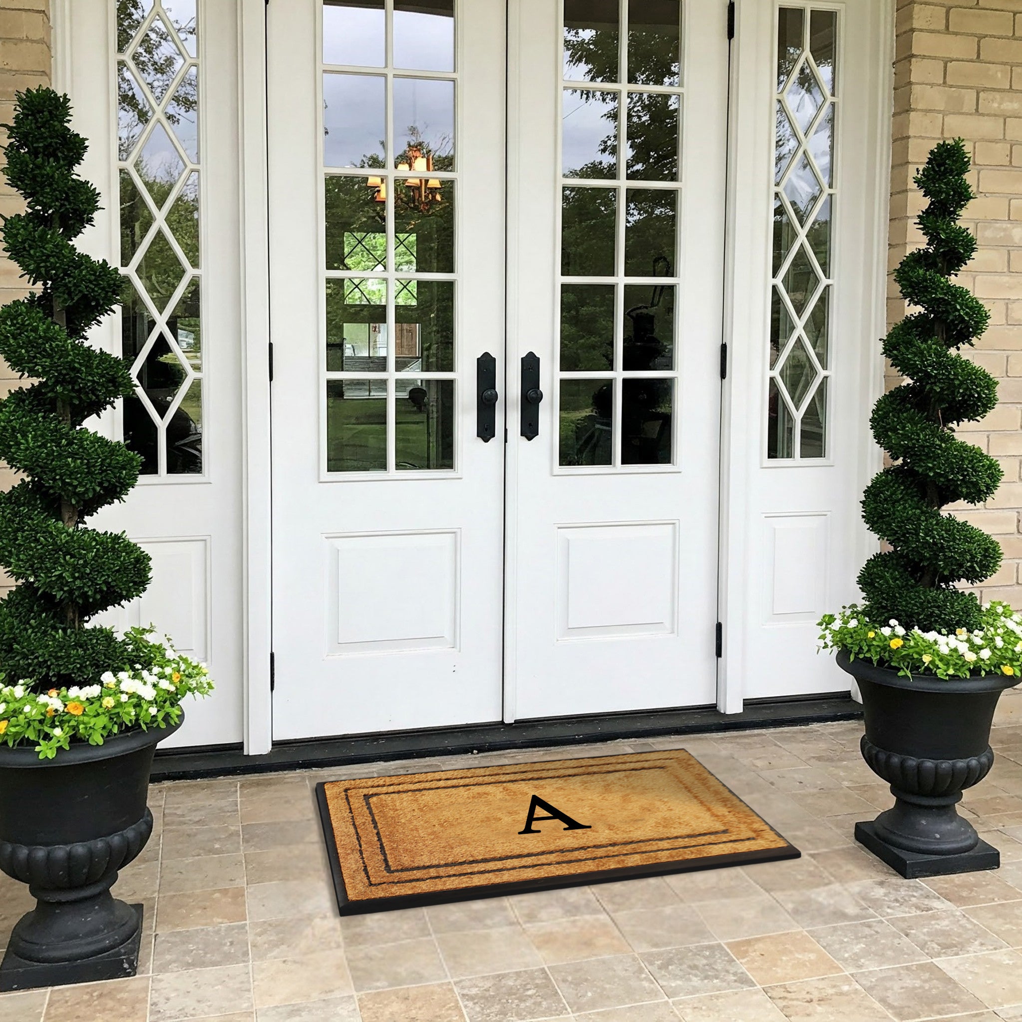 custom entry mat monogram outdoor non slip