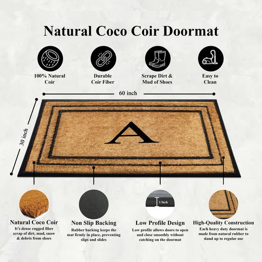 custom outdoor doormat monogram letter entryway