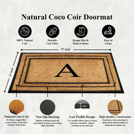custom outdoor doormat monogram letter entryway