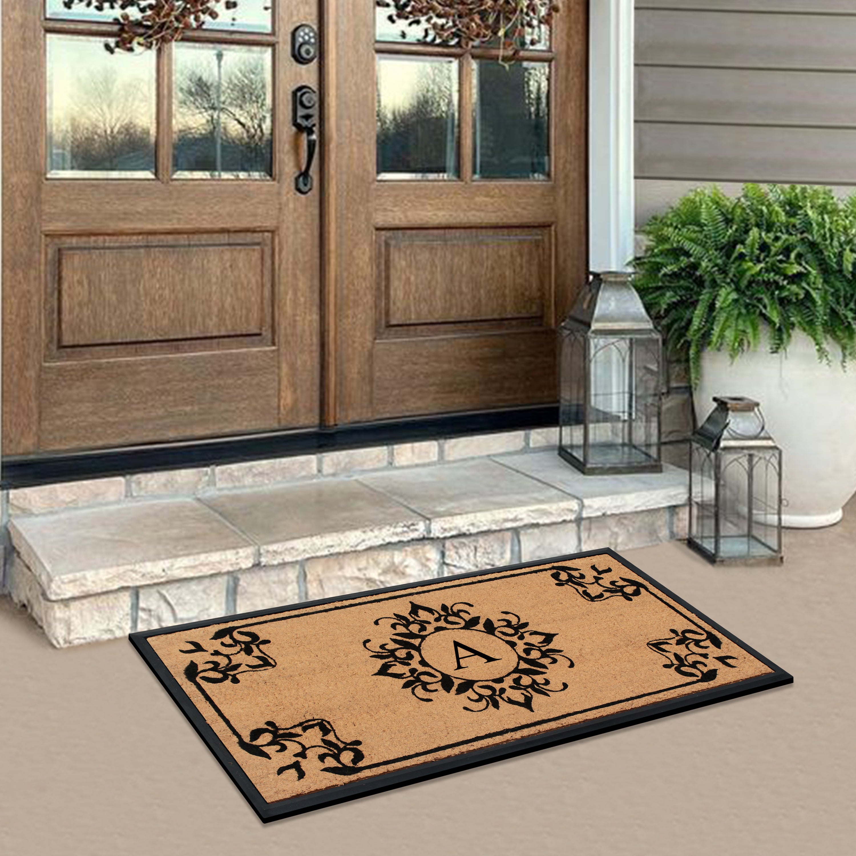 A1HC decorative personalized coir door mat for entryway