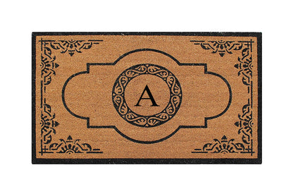 A1HC Natural Coir Durable Anti-Shed Treated Outdoor Entrance Monogrammed Doormat