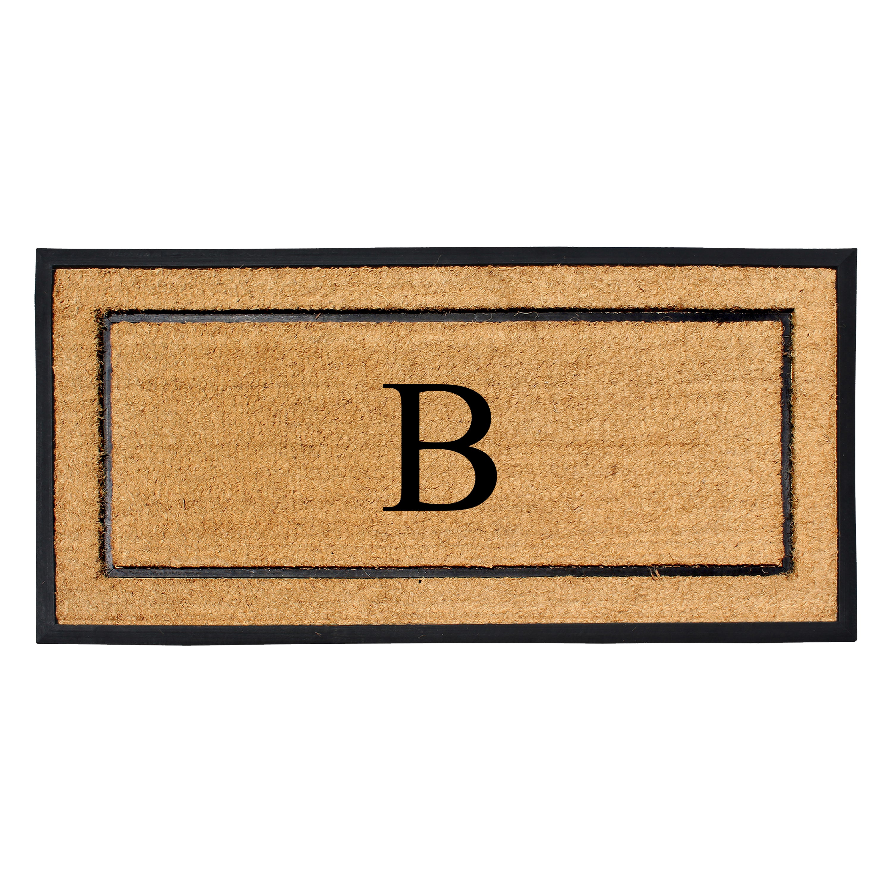 A1HC Personalized Door Mat 30" x 60" Custom Monogram Coir Doormat with Rubber Border, Non-Slip Outdoor Entry Mat