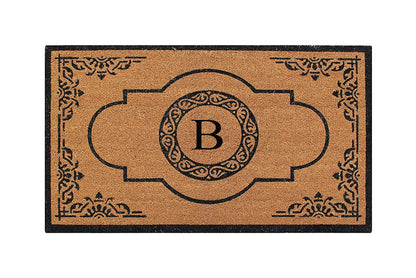 A1HC Natural Coir Durable Anti-Shed Treated Outdoor Entrance Monogrammed Doormat