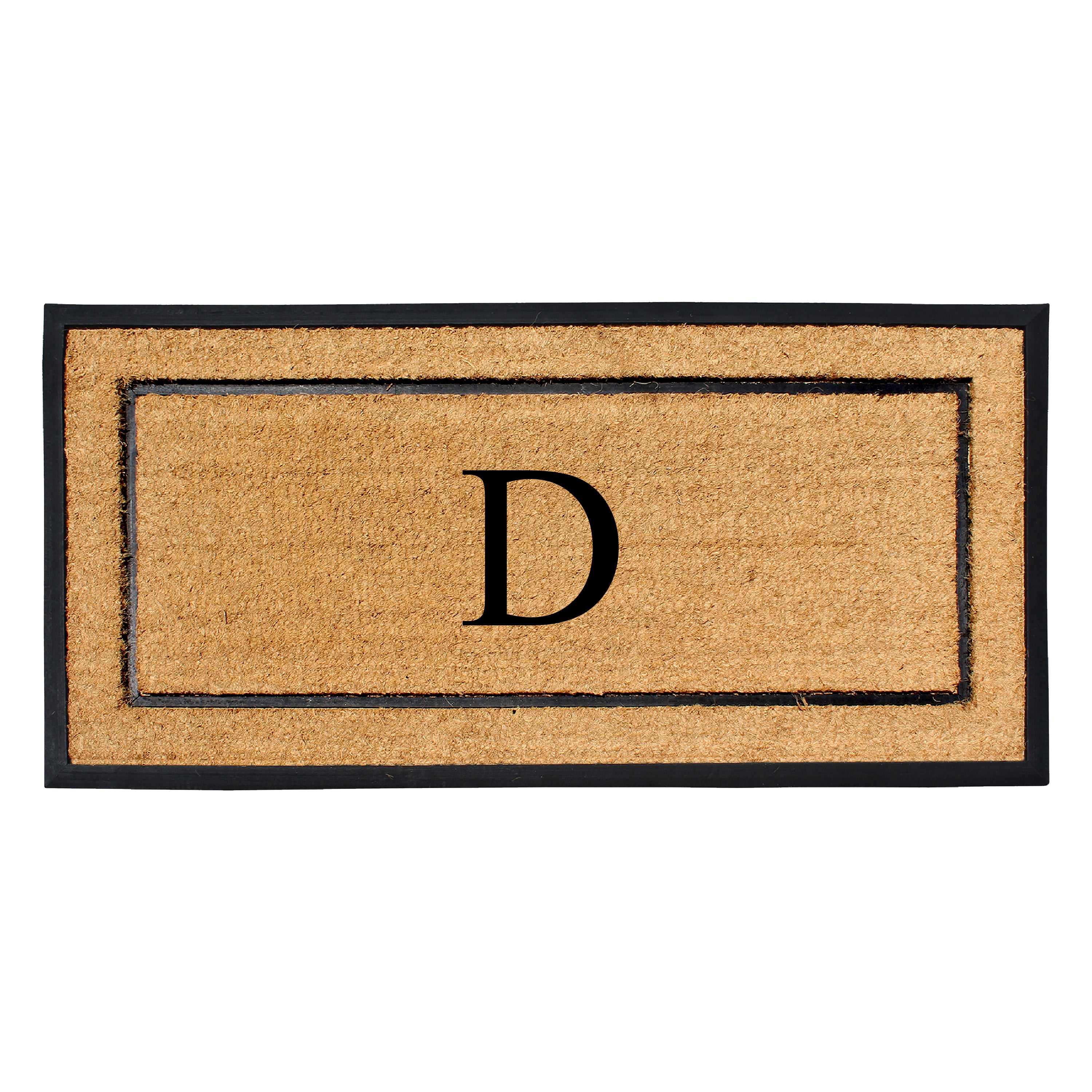 A1HC Personalized Door Mat 30" x 60" Custom Monogram Coir Doormat with Rubber Border, Non-Slip Outdoor Entry Mat