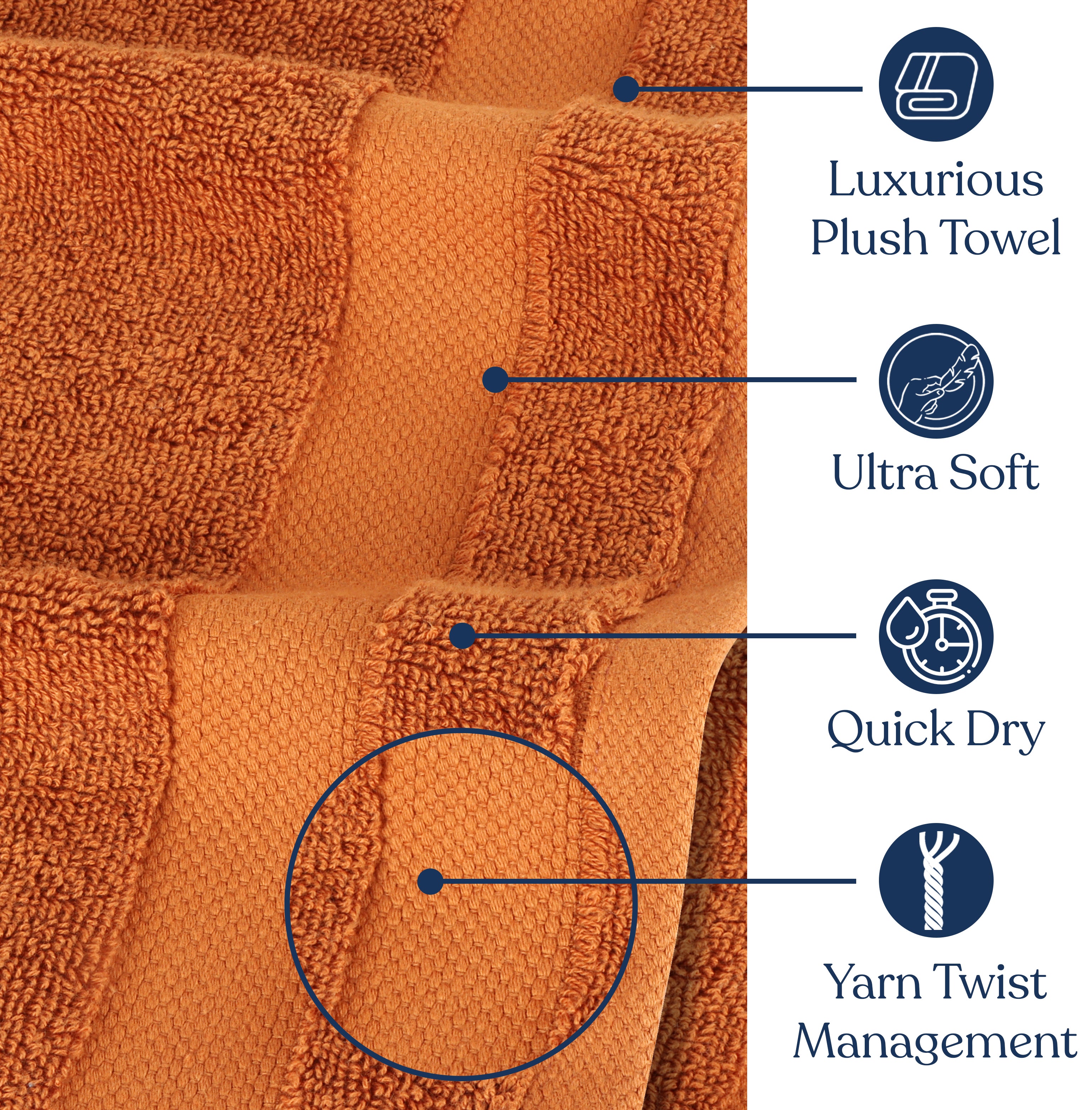 Delara Organic Cotton Luxuriously Plush Bath Sheet, GOTS & Oeko-TEX Certified, Soft, Quick Dry & Ultra-Absorbent 36"x70"