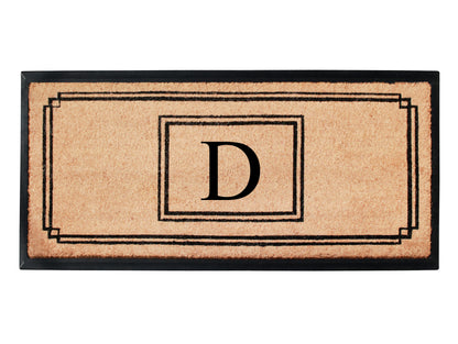 A1HC Natural Coir Monogrammed Heavy Duty Entrance Door Mat 24X48, Anti-Shed Treated Durable Doormat