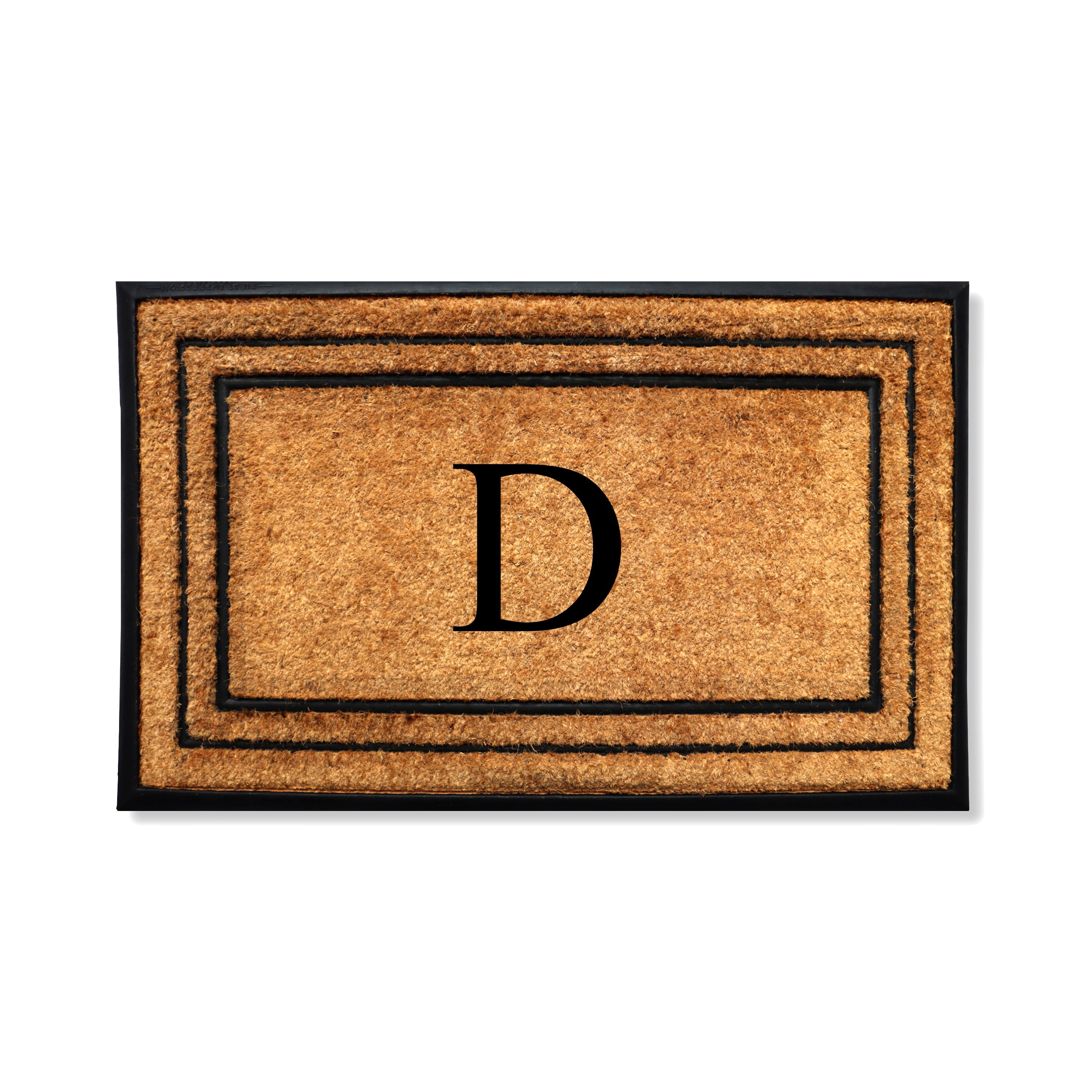 A1HC Personalized Monogram Coir Door Mat 30" x 60" Custom Front Door Entryway Mat with Rubber Border Non-Slip