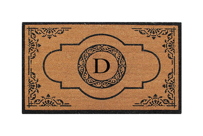 A1HC Natural Coir Durable Anti-Shed Treated Outdoor Entrance Monogrammed Doormat