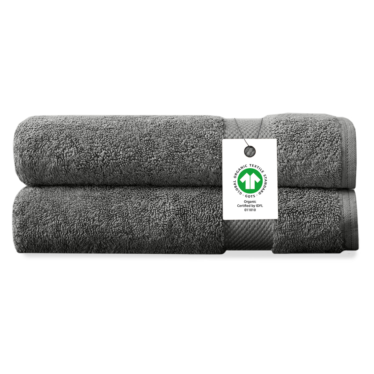 Delara 100% Organic Cotton Soft, Quick Dry & Ultra-Absorbent Hand Towel (Pack of 2)