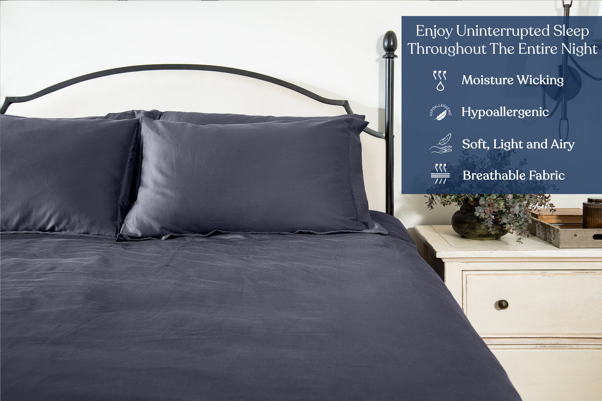Delara GOTS Certified 100% Organic Cotton Pillowcase Pack of 2, 400 TC, Moisture-Wicking, Smooth & Breathable Pillowcases