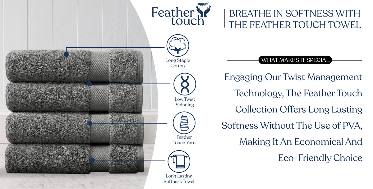 Delara 100% Organic Cotton Soft, Quick Dry & Ultra-Absorbent 30"x58", Bath Towels(Pack of 4)