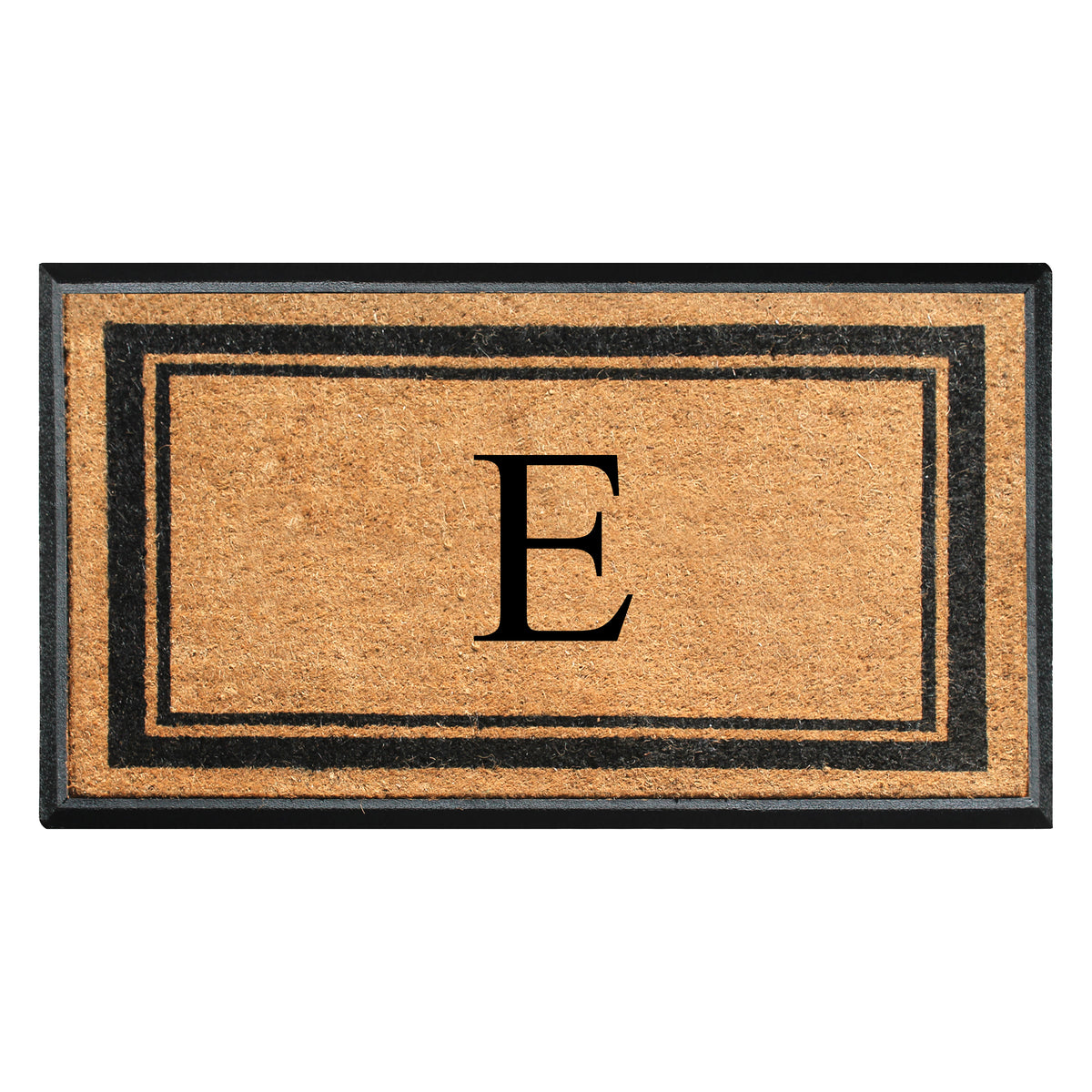 A1HC Personalized Monogram Rubber Coir Door Mat 30" x 48" – Custom Front Door Mat with Non-Slip Rubber Backing for Entryway, Porch & Patio