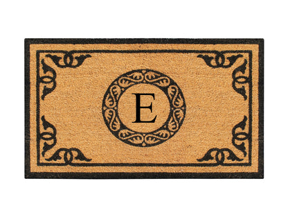 A1HC Natural Coir Door Mat 24x39, Anti-Shed Treated Durable Doormat for Outdoor Entrance Monogrammed