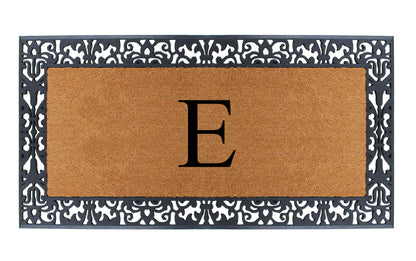 A1HC Natural Coir Monogrammed Outdoor Entrance Door Mat 30X60, Anti-Shed Treated Durable Doormat