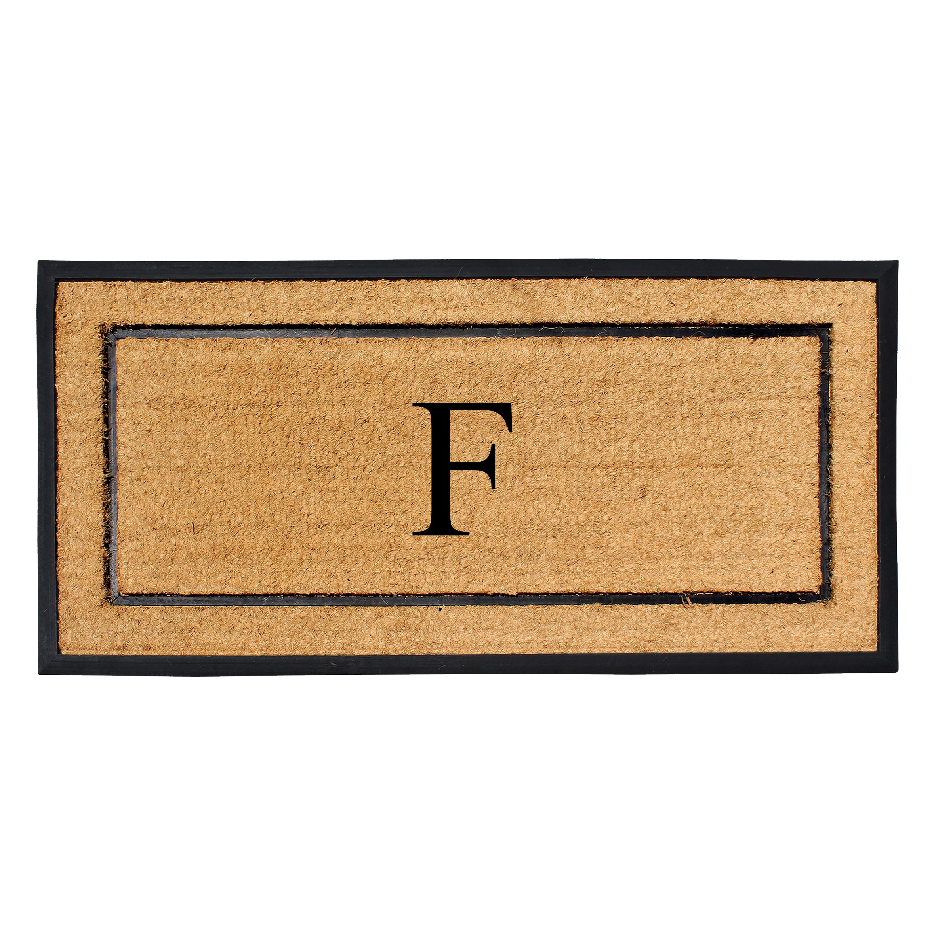 A1HC Personalized Door Mat 30" x 60" Custom Monogram Coir Doormat with Rubber Border, Non-Slip Outdoor Entry Mat