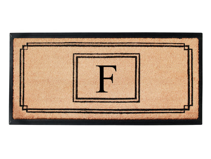A1HC Natural Coir Monogrammed Heavy Duty Entrance Door Mat 24X48, Anti-Shed Treated Durable Doormat
