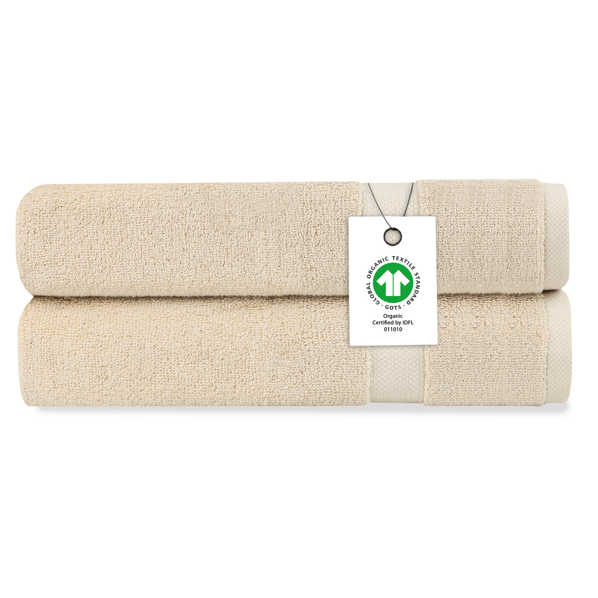 Delara 100% Organic Cotton Soft, Quick Dry & Ultra-Absorbent Hand Towel (Pack of 2)
