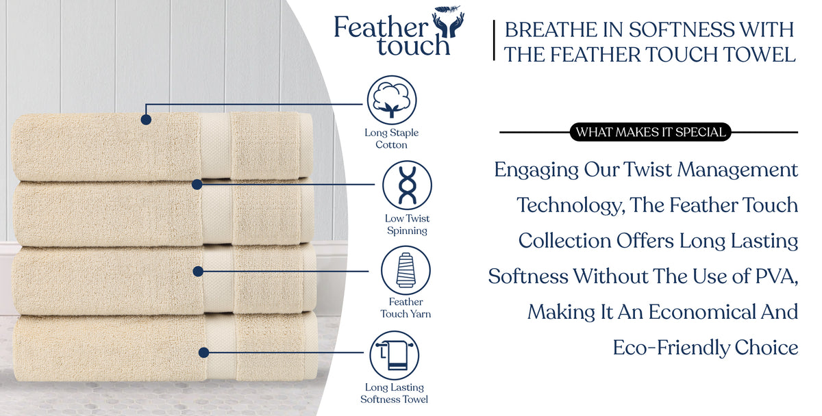 Delara 100% Organic Cotton Soft, Quick Dry & Ultra-Absorbent 30"x58", Bath Towels(Pack of 4)