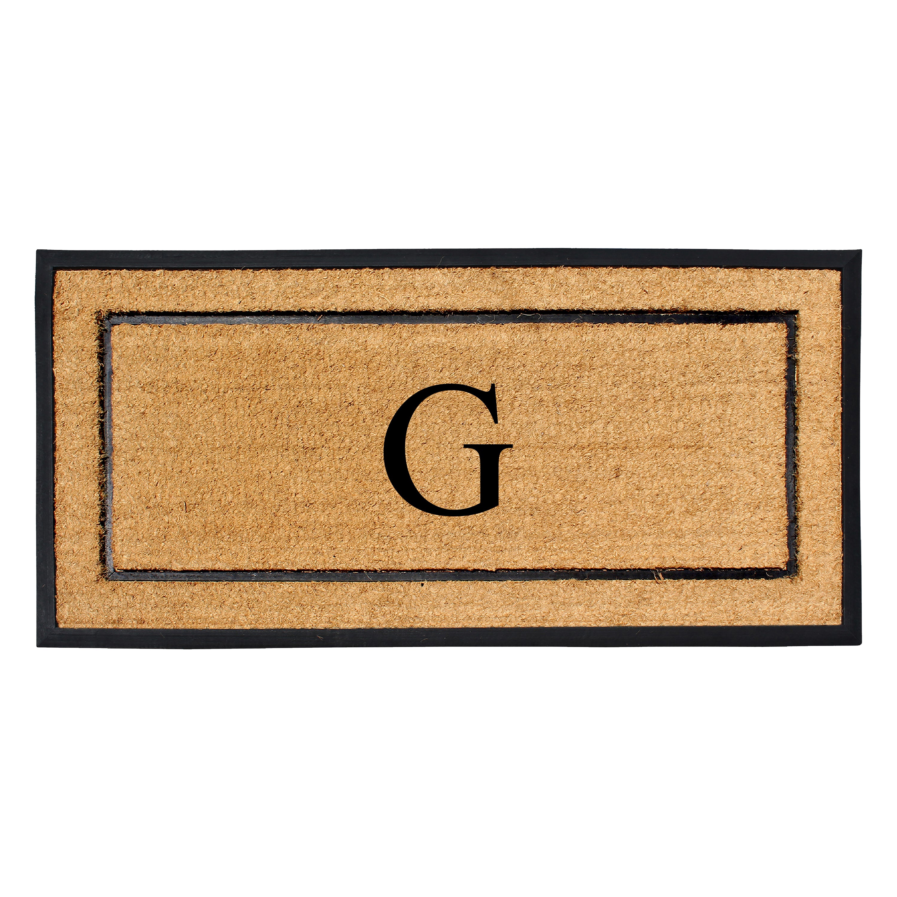 A1HC Personalized Door Mat 30" x 60" Custom Monogram Coir Doormat with Rubber Border, Non-Slip Outdoor Entry Mat
