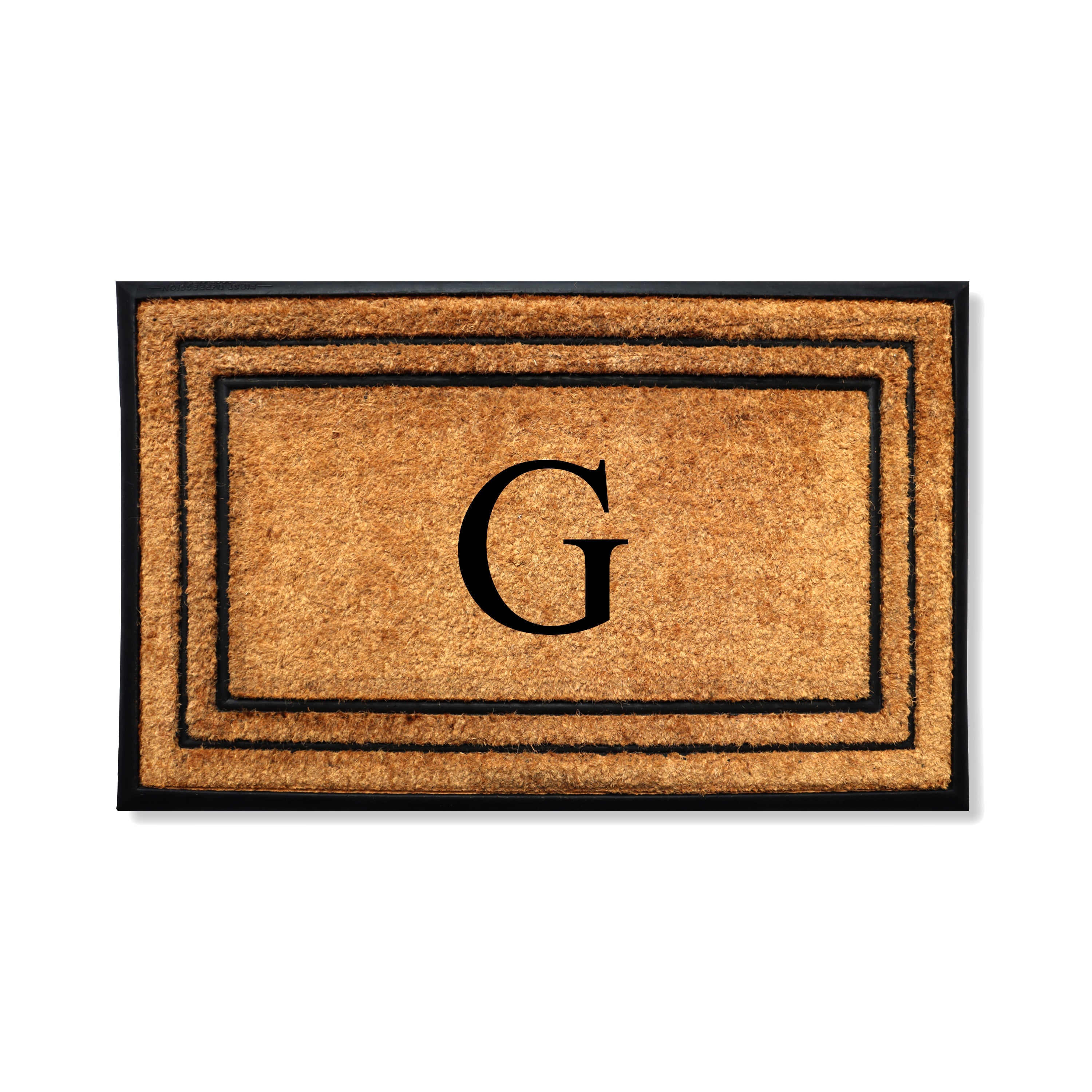A1HC Personalized Monogram Coir Door Mat 30" x 60" Custom Front Door Entryway Mat with Rubber Border Non-Slip