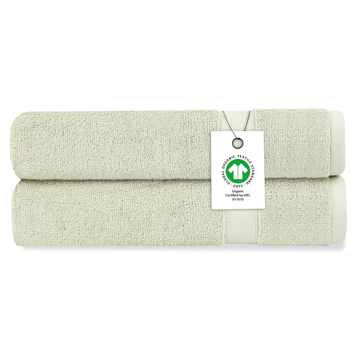 Delara 100% Organic Cotton Soft, Quick Dry & Ultra-Absorbent Hand Towel (Pack of 2)