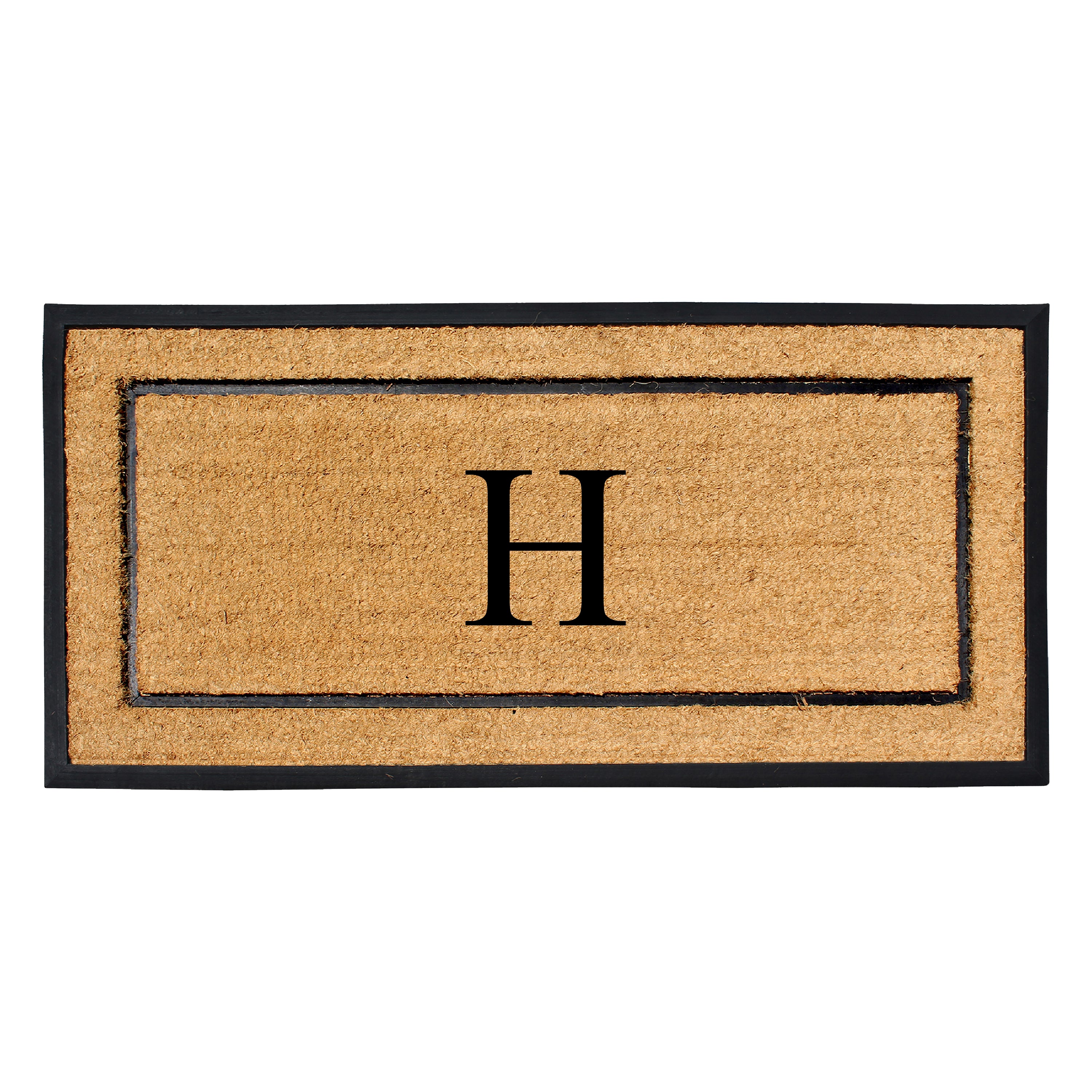 A1HC Personalized Door Mat 30" x 60" Custom Monogram Coir Doormat with Rubber Border, Non-Slip Outdoor Entry Mat