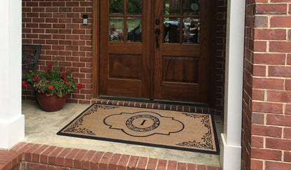 A1HC Natural Coir Durable Anti-Shed Treated Outdoor Entrance Monogrammed Doormat