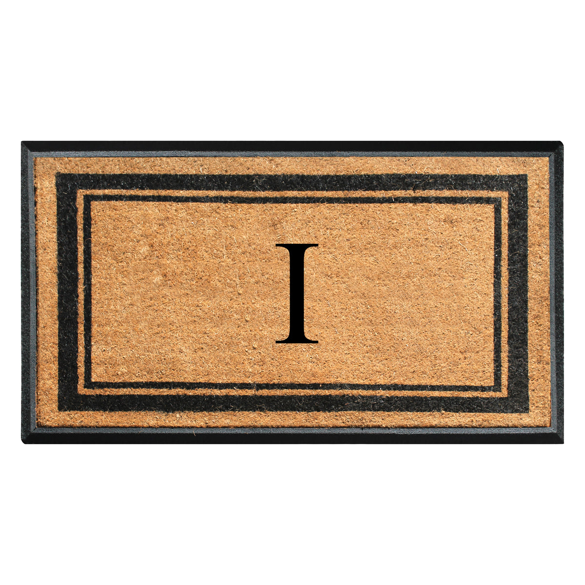 A1HC Personalized Monogram Rubber Coir Door Mat 30" x 48" – Custom Front Door Mat with Non-Slip Rubber Backing for Entryway, Porch & Patio