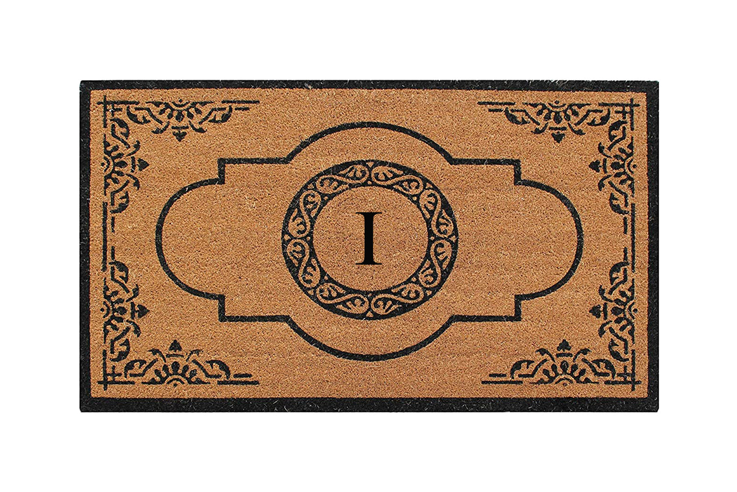 A1HC Natural Coir Durable Anti-Shed Treated Outdoor Entrance Monogrammed Doormat