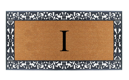 A1HC Natural Coir Monogrammed Outdoor Entrance Door Mat 30X60, Anti-Shed Treated Durable Doormat