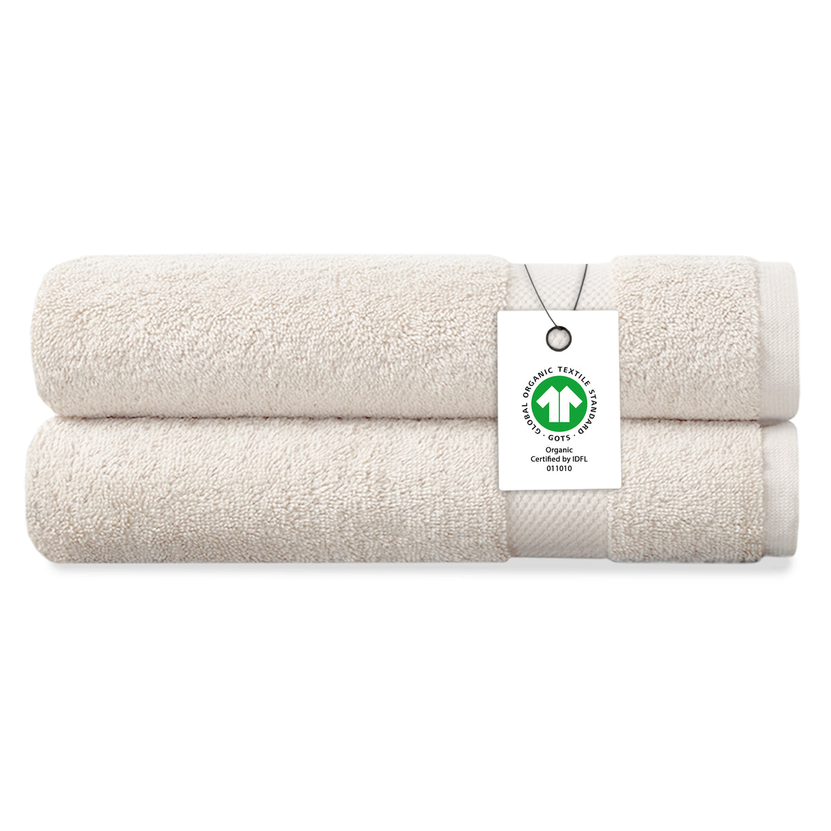 Delara 100% Organic Cotton Soft, Quick Dry & Ultra-Absorbent Hand Towel (Pack of 2)