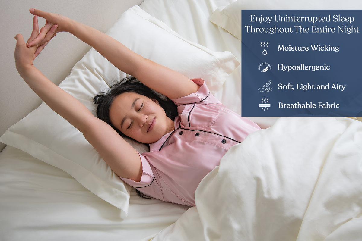 Delara GOTS Certified 100% Organic Cotton Pillowcase Pack of 2, 400 TC, Moisture-Wicking, Smooth & Breathable Pillowcases