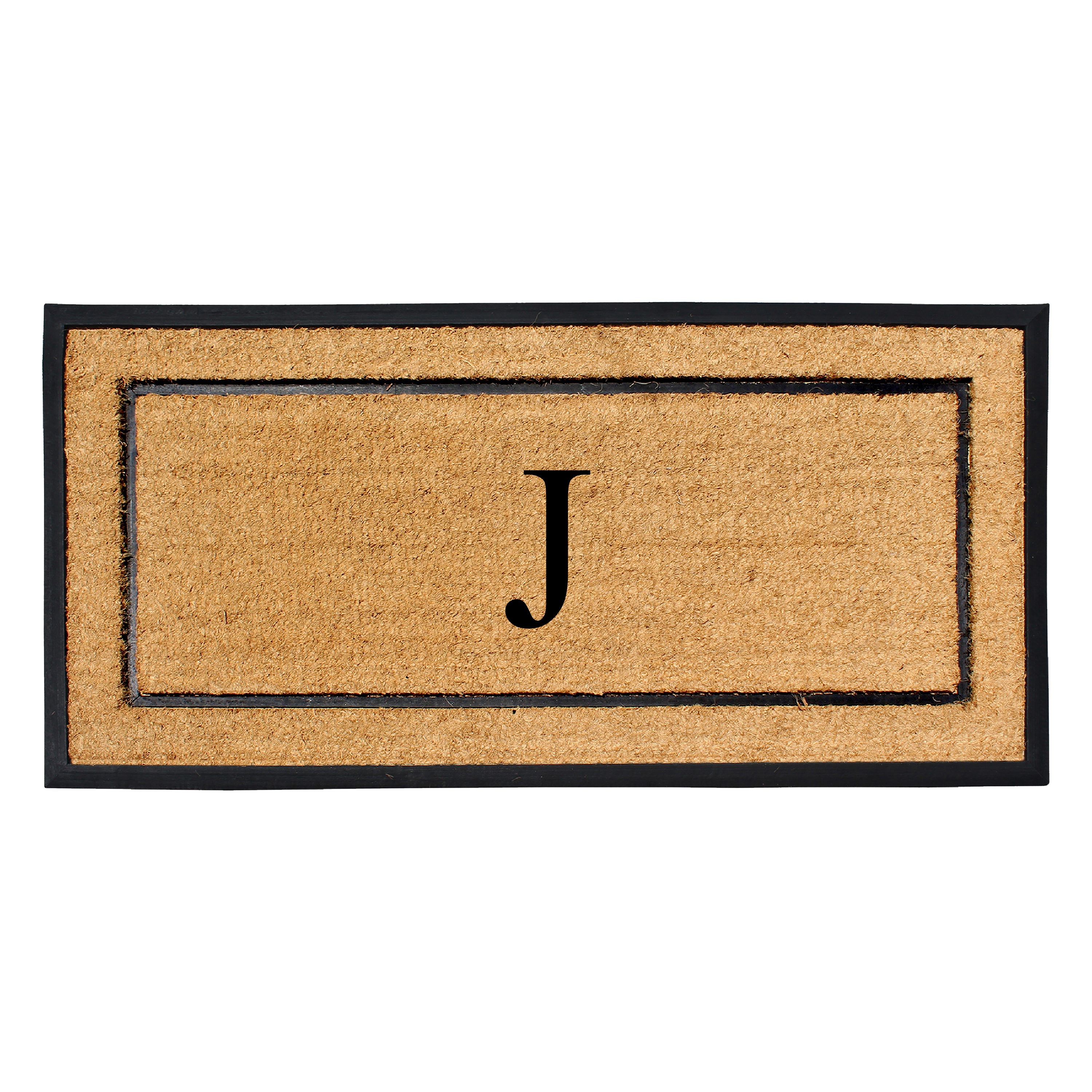 A1HC Personalized Door Mat 30" x 60" Custom Monogram Coir Doormat with Rubber Border, Non-Slip Outdoor Entry Mat